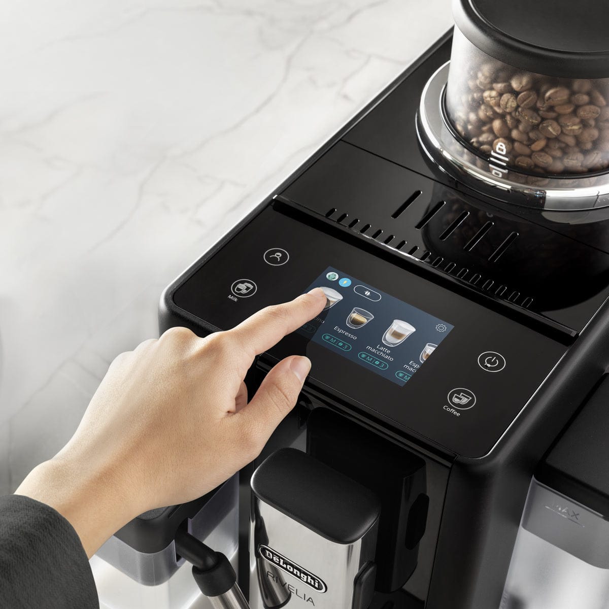 De'Longhi Rivelia Super Automatic Espresso Machine EXAM44055B (Onyx Black) Super Automatic Espresso Machine DeLonghi