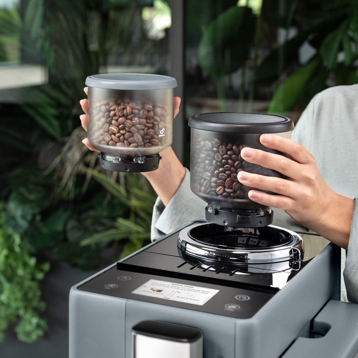 De'Longhi Rivelia Super Automatic Espresso Machine EXAM44055G (Pebble Grey) Super Automatic Espresso Machine DeLonghi