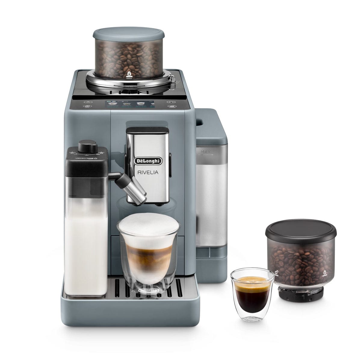 De'Longhi Rivelia Super Automatic Espresso Machine EXAM44055G (Pebble Grey) Super Automatic Espresso Machine DeLonghi