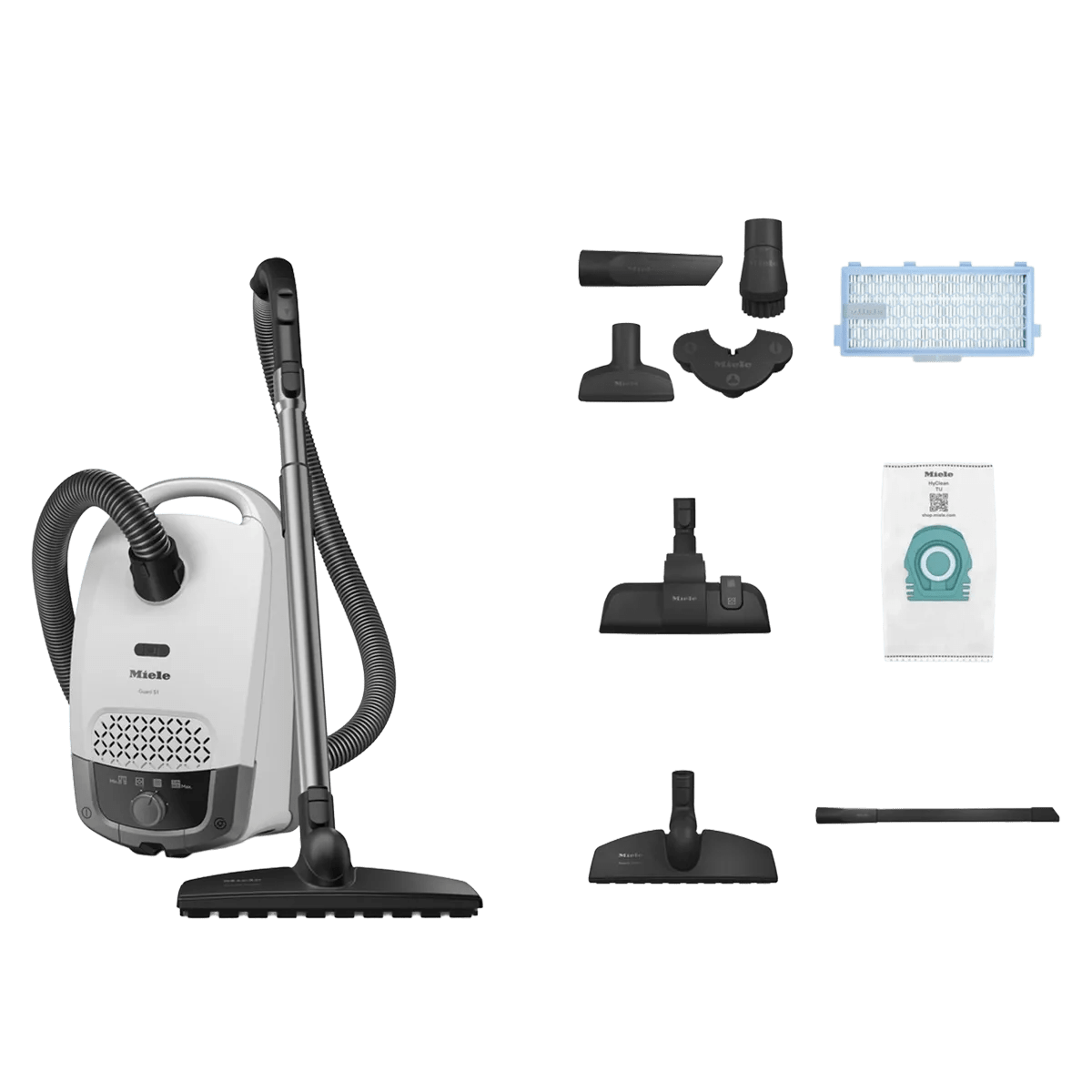 Miele Guard S1 Parquet Flex Canister Vacuum Cleaner 41TRE034CDN (Brilliant White) Vacuum Cleaners Miele