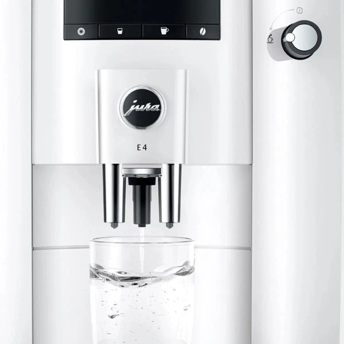 Jura E4 Super Automatic Coffee Machine (Piano White) Super Automatic Espresso Machine Jura