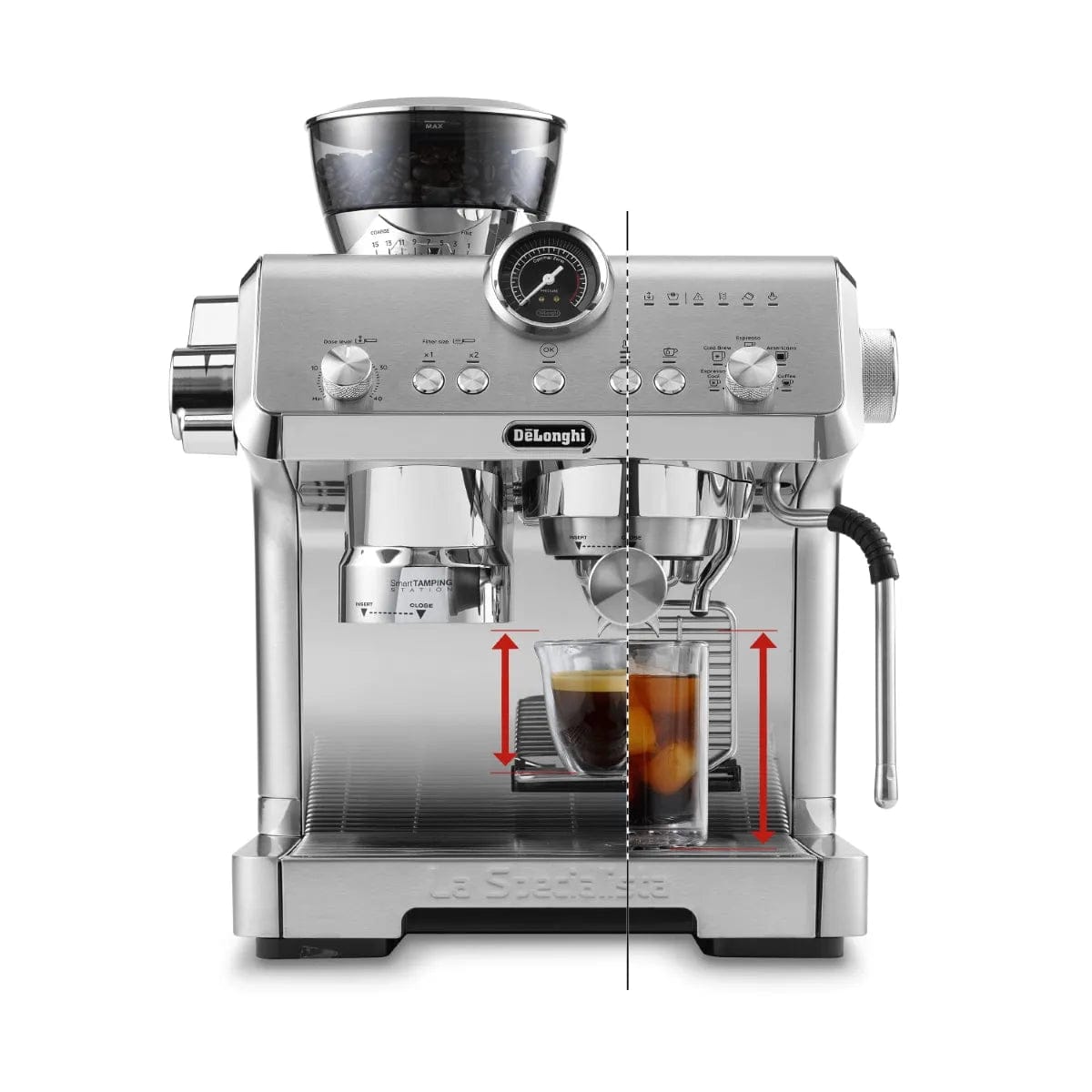 De'Longhi La Specialista Opera Semi-Automatic Espresso Machine with Cold Brew EC9555M (Metal) Espresso Machine DeLonghi