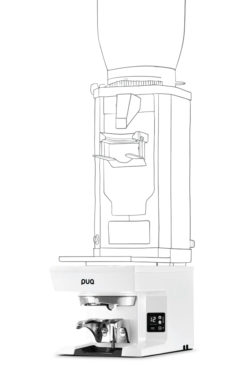 PUQ Press M3 Integrated Tamper for Mahlkonig E65S (White) Tamper PUQ