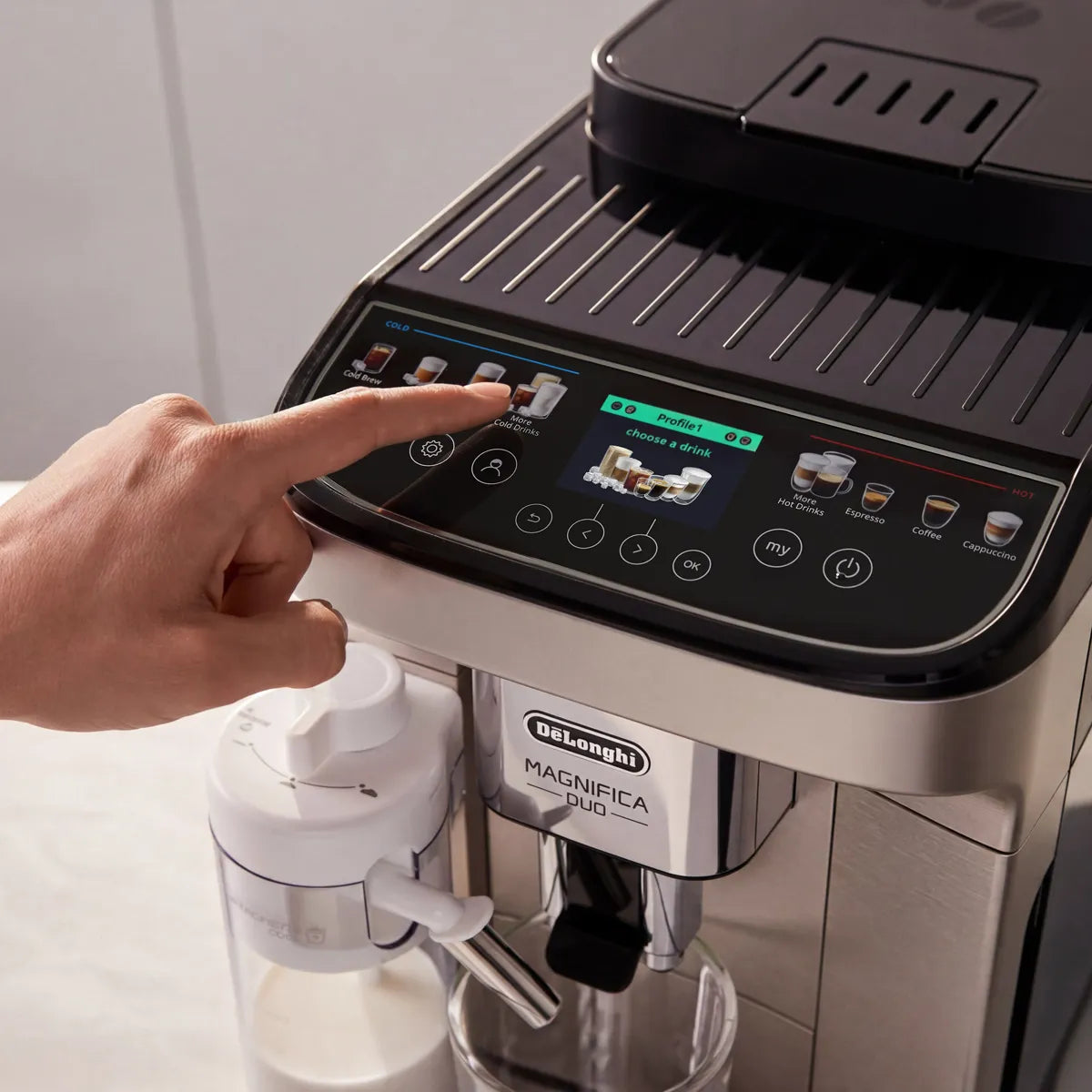 De'Longhi Magnifica Duo Super Automatic Espresso Machine ECAM33080SXB (Silver) Super Automatic Espresso Machine DeLonghi
