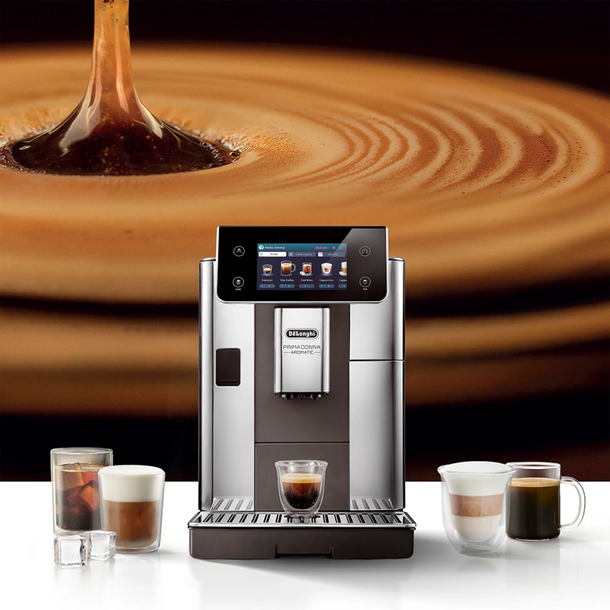 De'Longhi PrimaDonna Aromatic Super Automatic Espresso Machine ECAM63075TM Super Automatic Espresso Machine DeLonghi