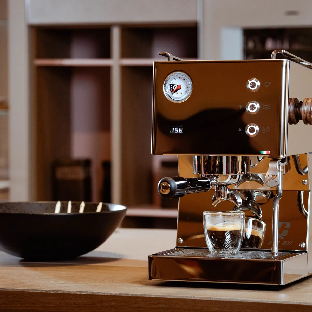 Quick Mill Pop-up Espresso Machine (Stainless Steel) with Tamper Bundle Espresso Machine Quick Mill