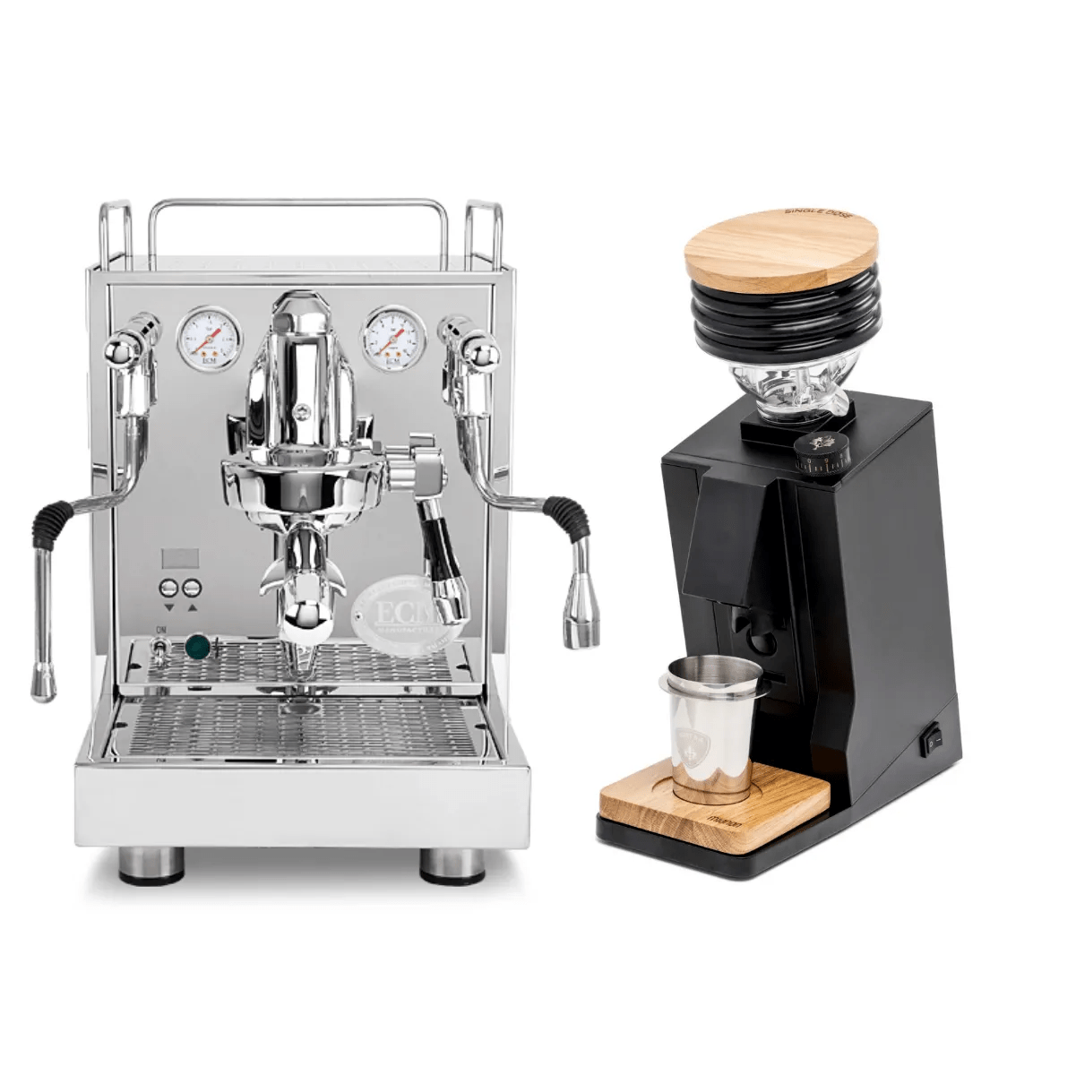 ECM Mechanika Max Espresso Machine with Eureka Oro Single Dose (Matte Black) Bundle Espresso Machine (Prosumer) ECM