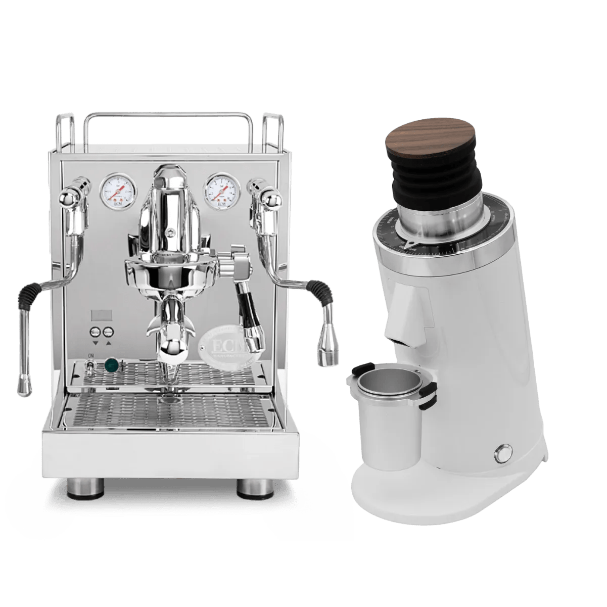 ECM Mechanika Max Espresso Machine with DF64 Gen 2 Grinder (White) Bundle Espresso Machine (Prosumer) ECM