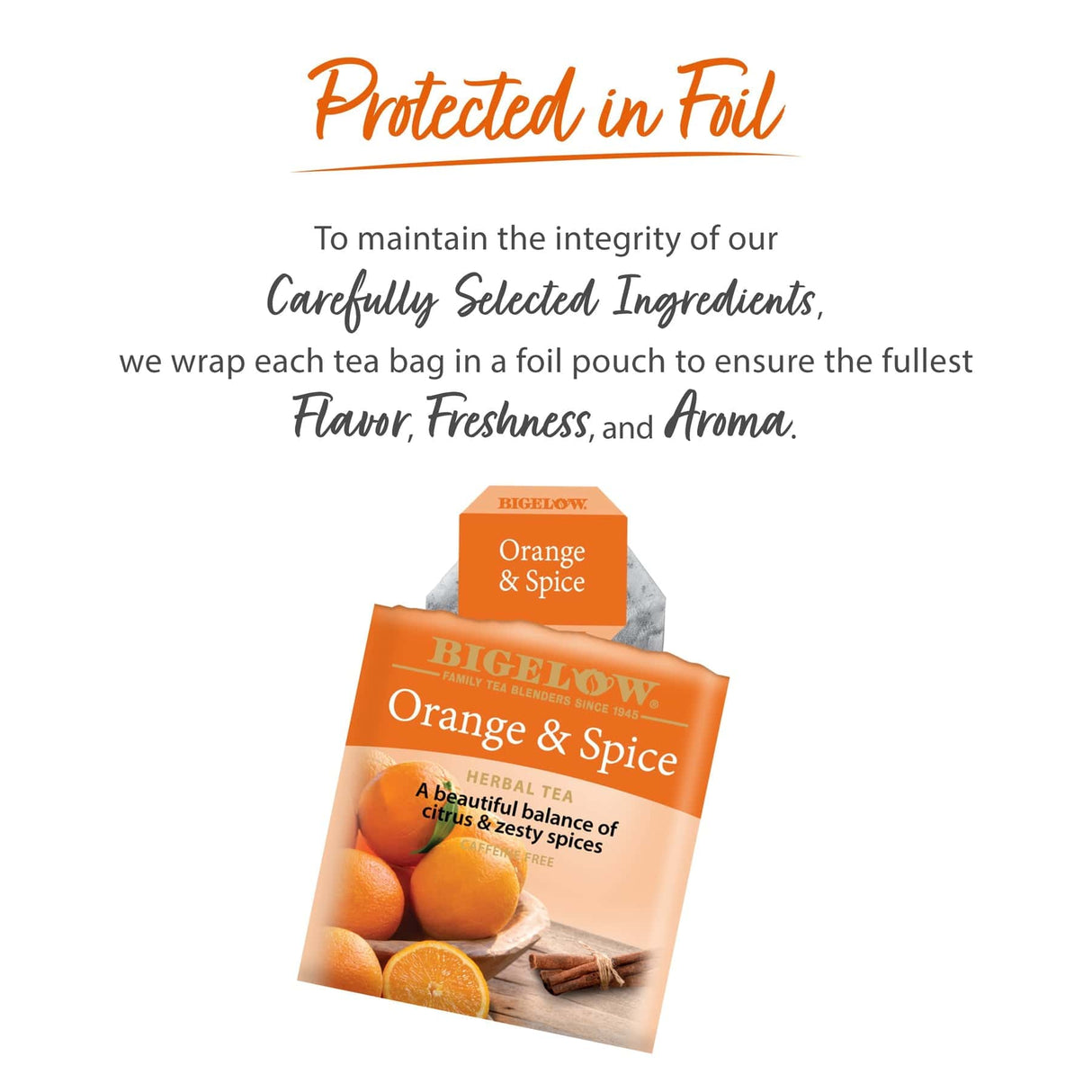 Bigelow Orange and Spice Herbal Tea Bags Tea Bags Bigelow