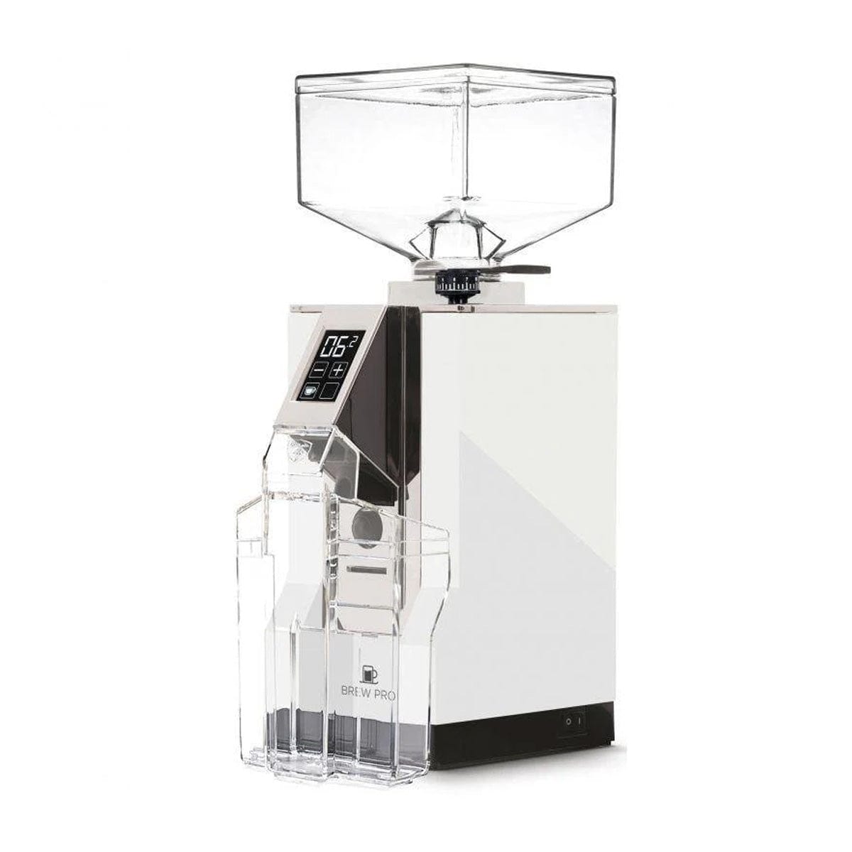 Eureka Mignon Brew Pro l Quiet 55mm Flat Burr Grinder (White) Coffee Grinder Eureka