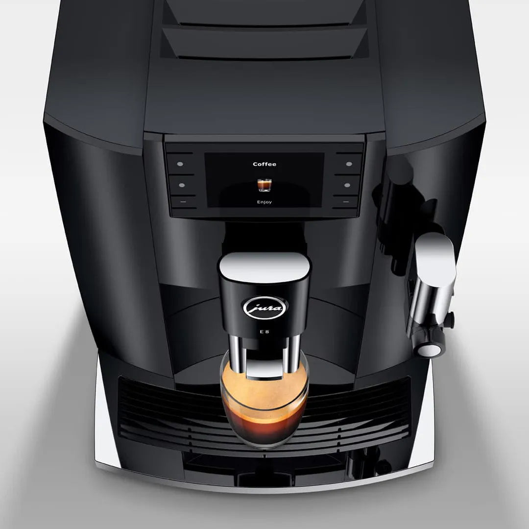 Jura E8 Piano Black Automatic Coffee Machine 15648 (Latest Version) Super Automatic Espresso Machine Jura