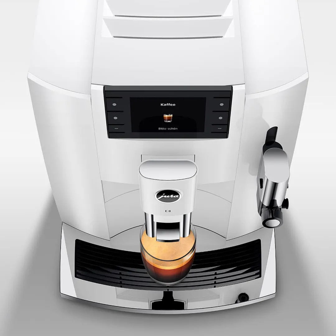 Jura E8 Chrome Automatic Coffee Machine 15646 (Latest Version) Super Automatic Espresso Machine Jura