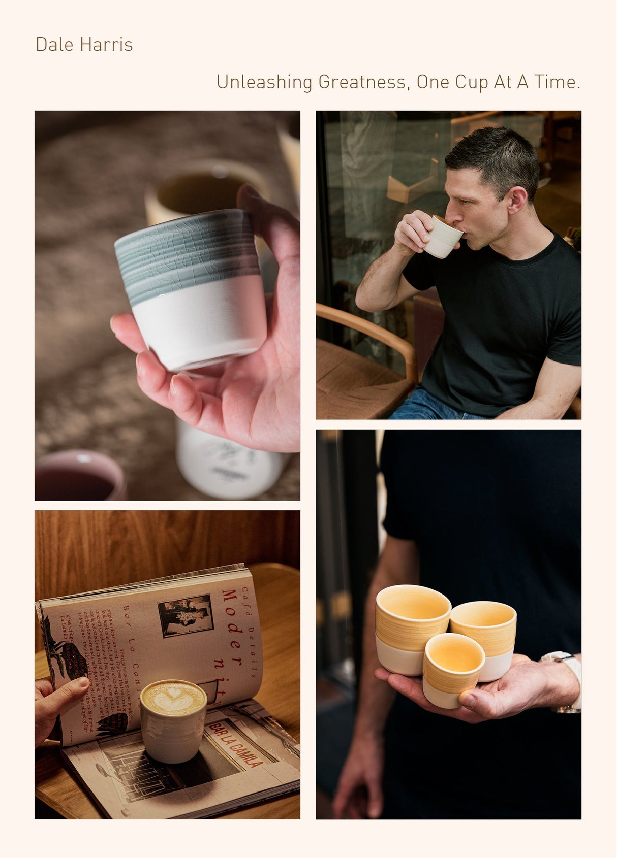 Loveramics Dale Harris 200ml Cappuccino Cup (Crackle Glaze Yellow) Accessory Loveramics