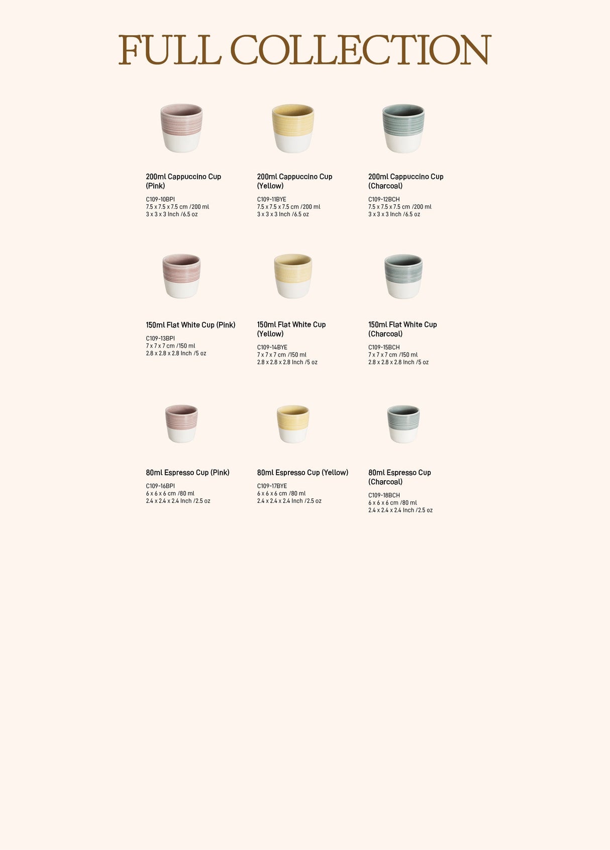 Loveramics Dale Harris 200ml Cappuccino Cup (Crackle Glaze Yellow) Accessory Loveramics