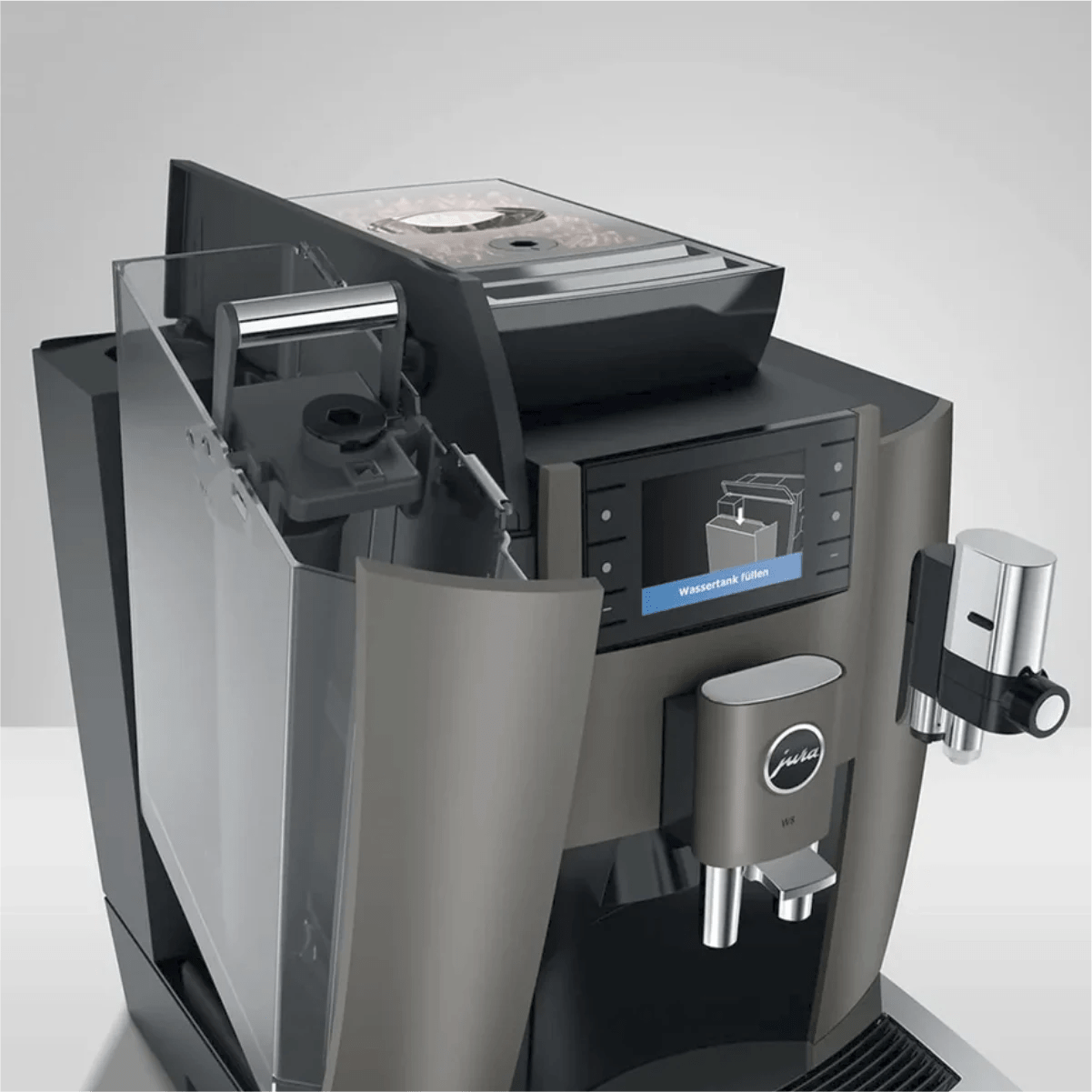 Jura W8 Super Automatic Professional Coffee & Espresso Machine 15650 (Dark Inox) Super Automatic Espresso Machine Jura