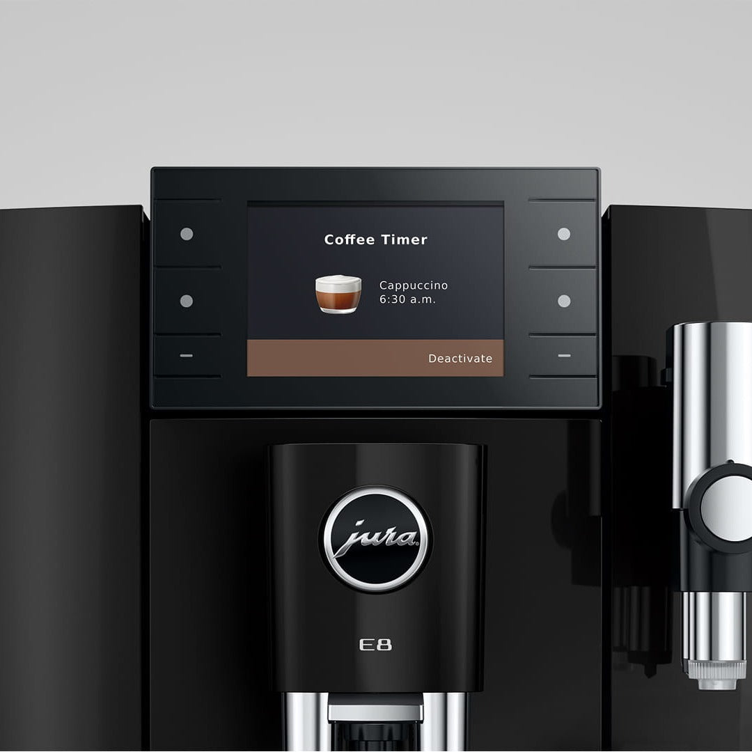 Jura E8 Super Automatic Coffee Machine 15777 (Piano Black) Super Automatic Espresso Machine Jura
