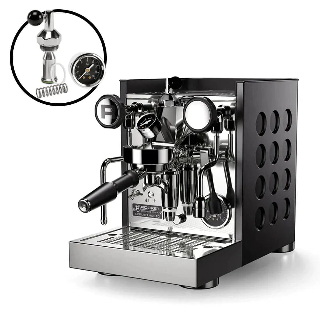 Rocket Appartamento TCA Espresso Machine with Flow Control RE502B3B12 (Black - Black) Espresso Machine (Prosumer) Rocket