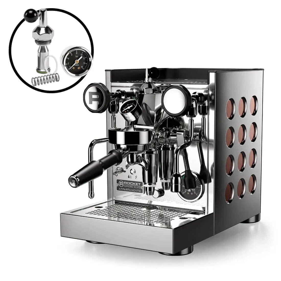 Rocket Appartamento TCA Espresso Machine with Flow Control RE502A3C12 (Copper) Espresso Machine (Prosumer) Rocket