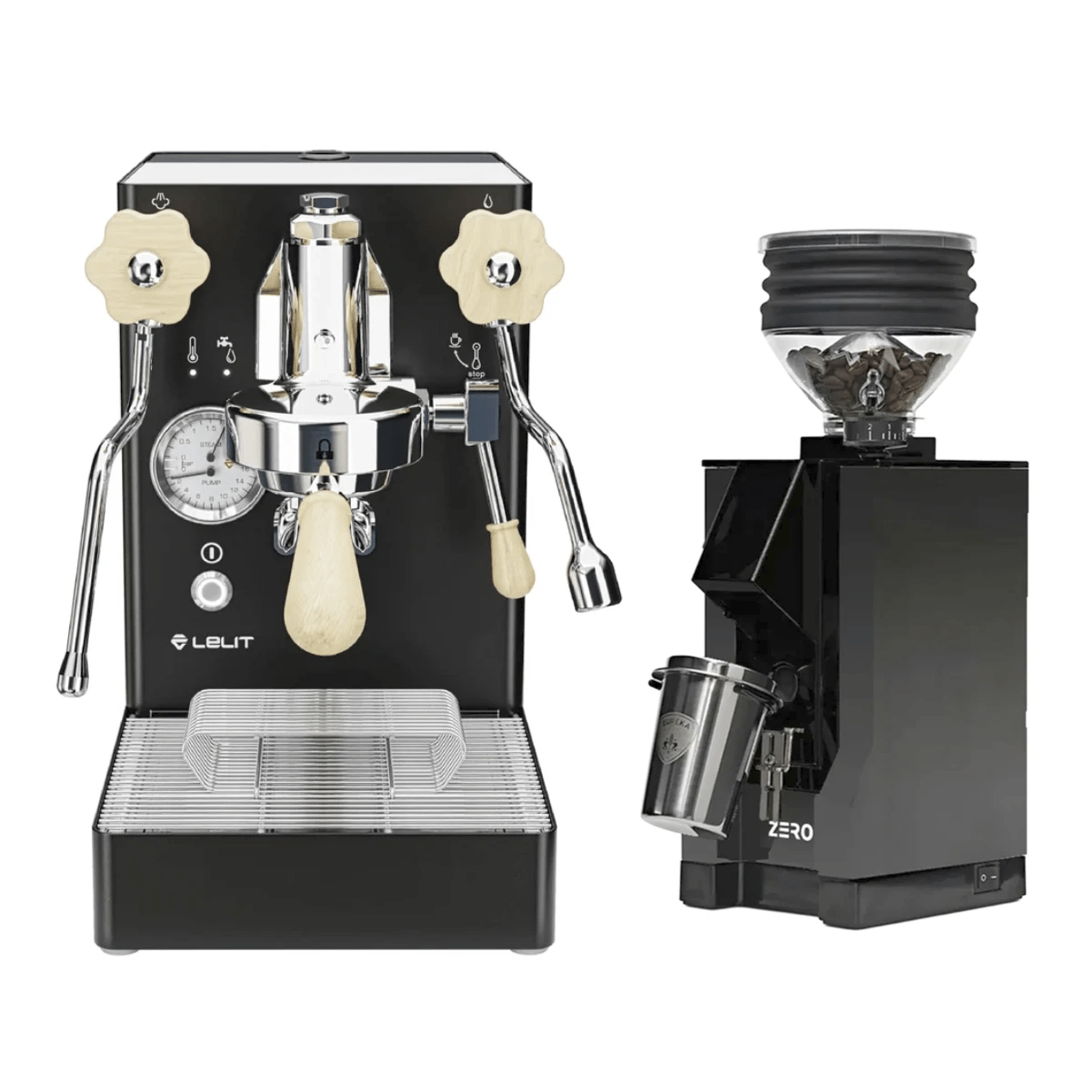Lelit Mara X Semi-Automatic Heat-Exchange E61 Espresso Machine (Black) and Eureka Mignon Zero Grinder (Black with Black Spout) Bundle Espresso Machine (Prosumer) Lelit