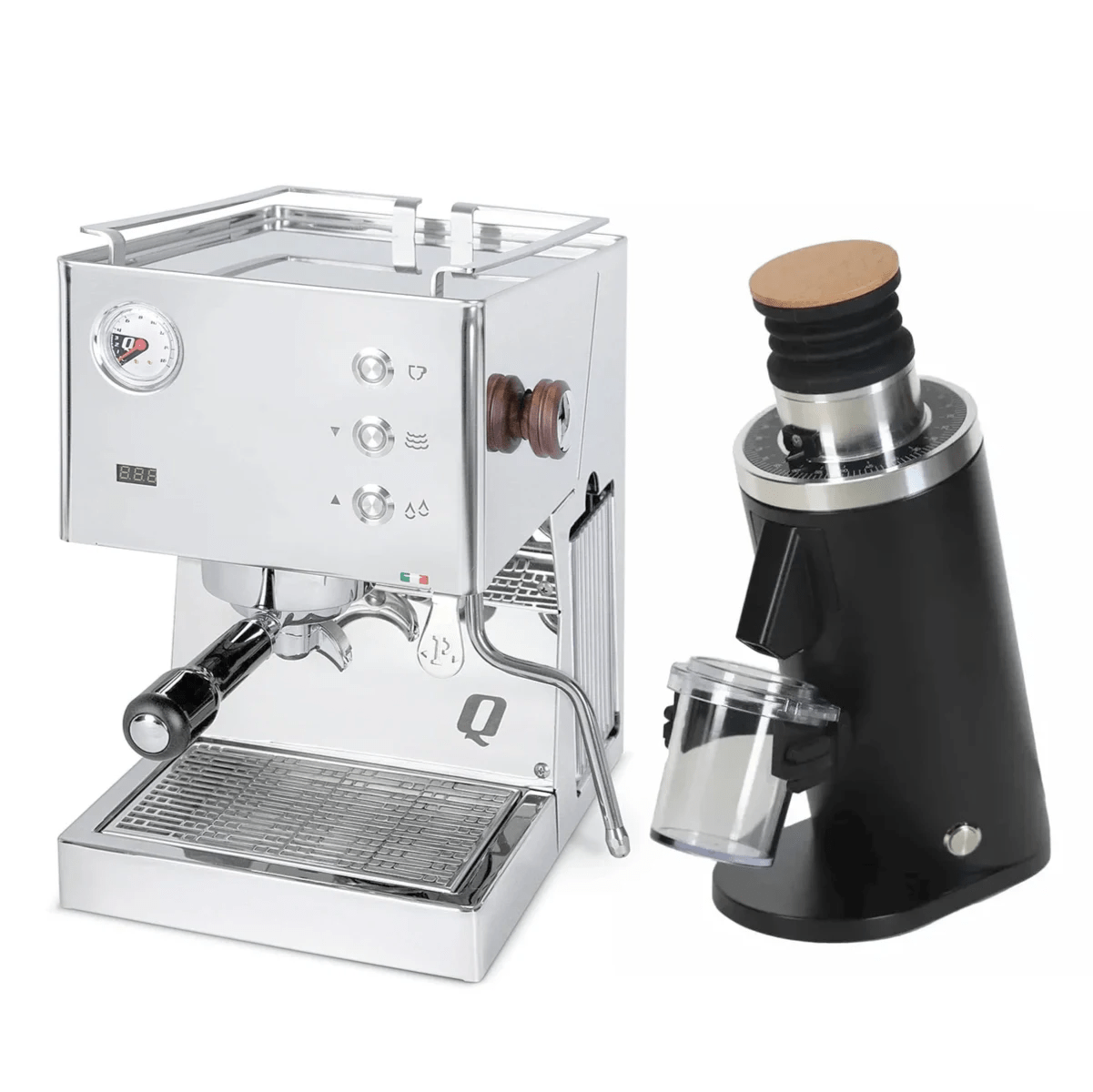 Quick Mill Pop-up Espresso Machine (Stainless Steel) & DF54 Grinder (Black) Bundle Espresso Machine Quick Mill