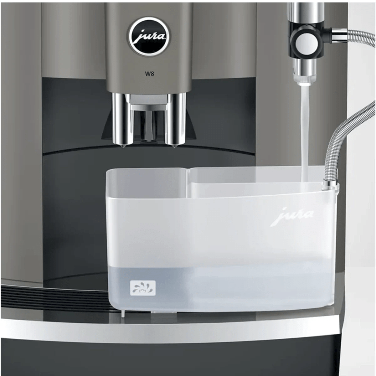 Jura W8 Super Automatic Professional Coffee & Espresso Machine 15650 (Dark Inox) Super Automatic Espresso Machine Jura