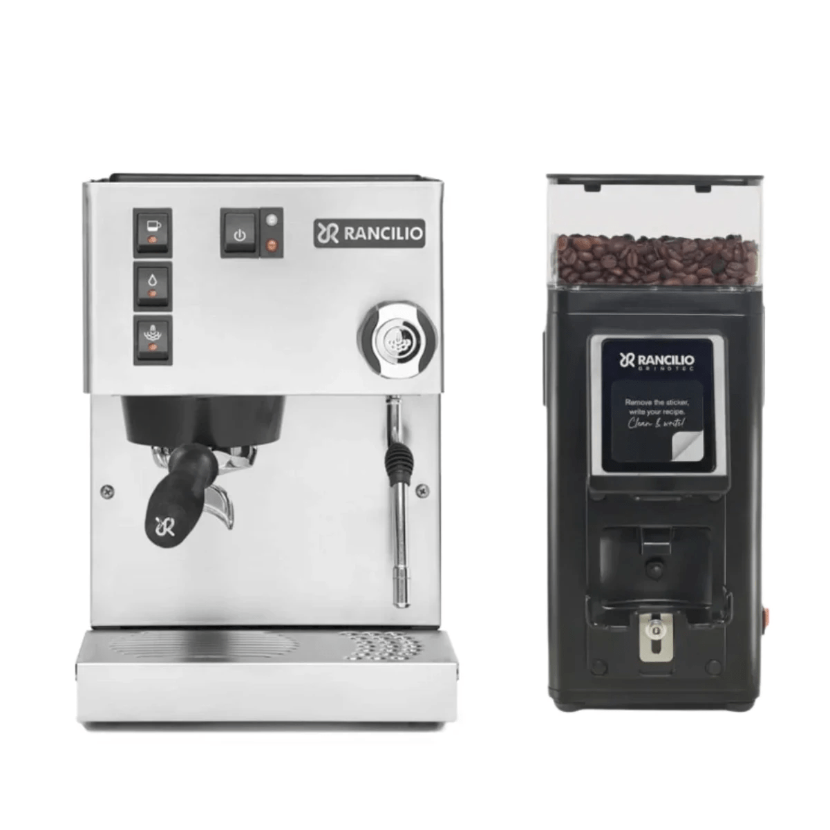 Rancilio Silvia M V6 Espresso Machine (Stainless Steel) and Rancilio Stile SD Grinder (Black) Bundle Espresso Machine Rancilio