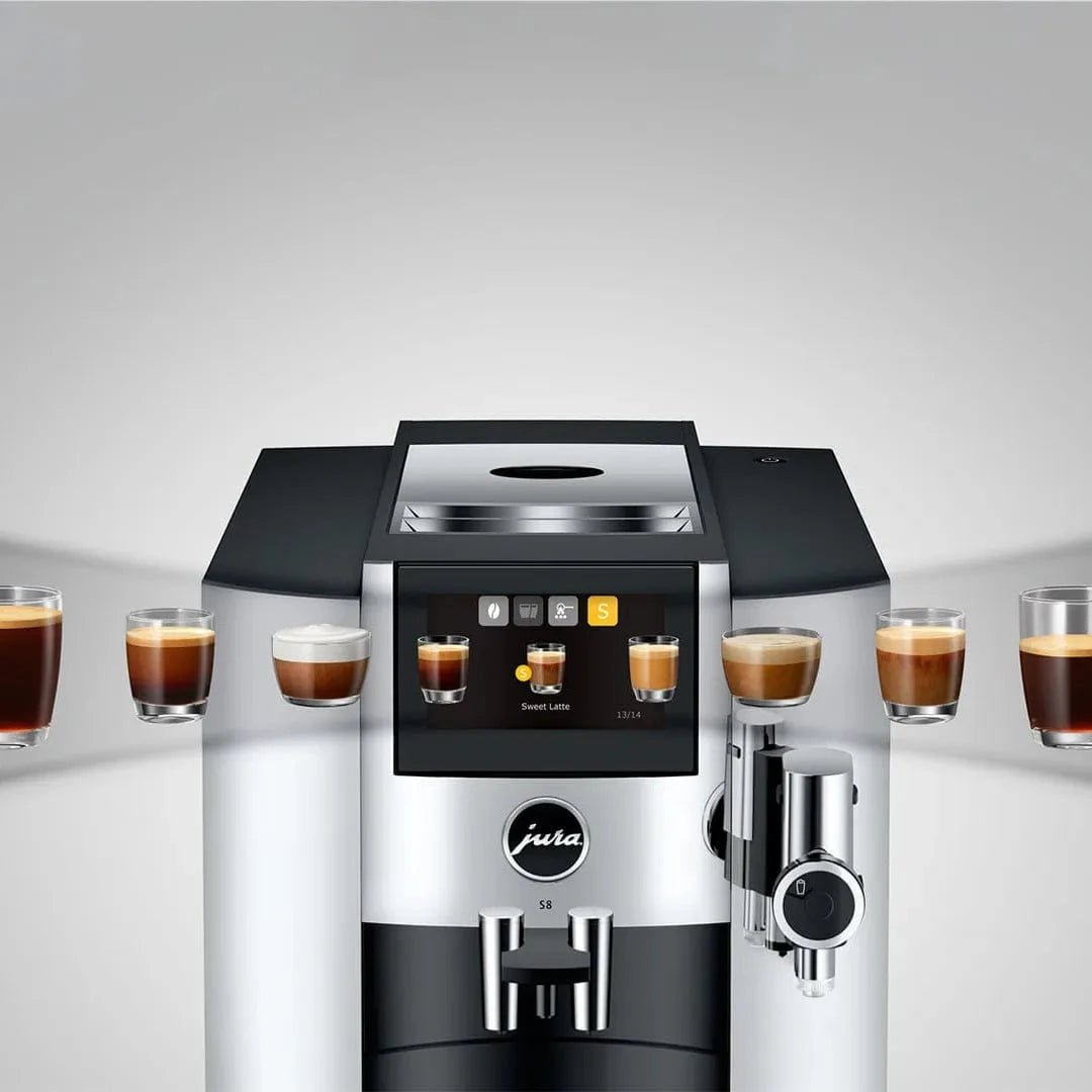 Jura S8 Super Automatic Coffee Machine 15653 (Chrome) Super Automatic Espresso Machine Jura