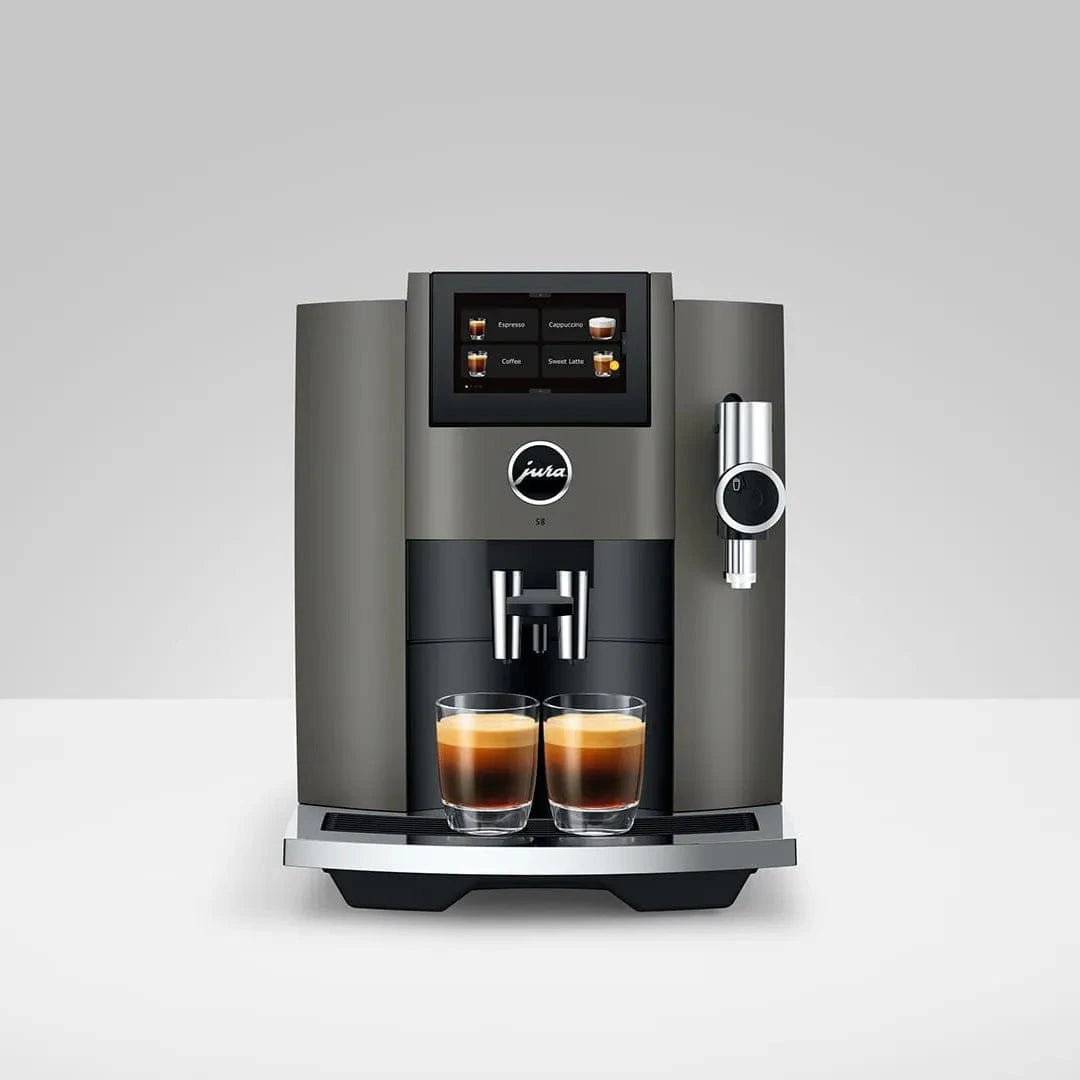 Jura S8 Super Automatic Coffee Machine 15755 (Dark Inox) Super Automatic Espresso Machine Jura