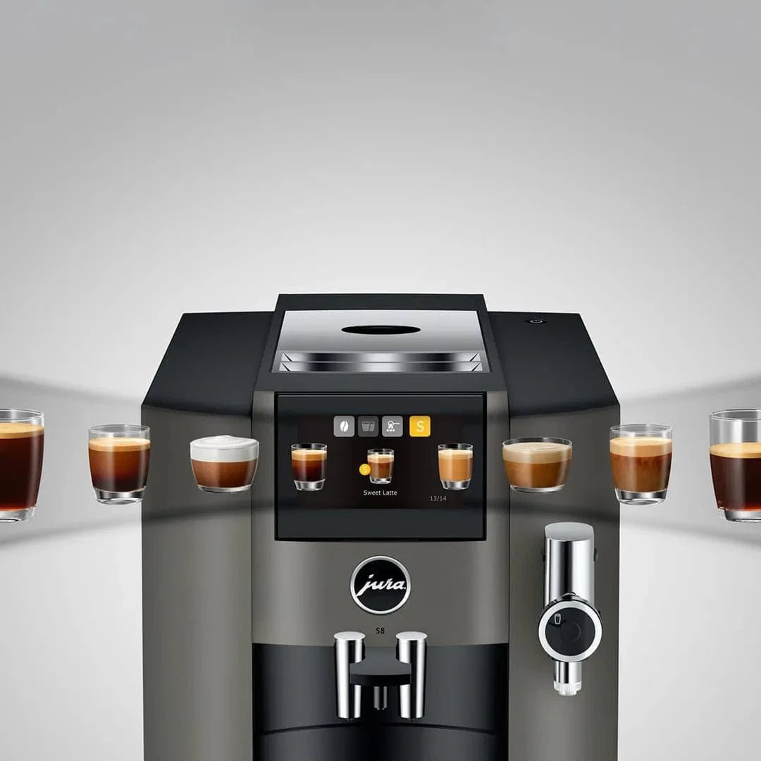 Jura S8 Super Automatic Coffee Machine 15755 (Dark Inox) Super Automatic Espresso Machine Jura