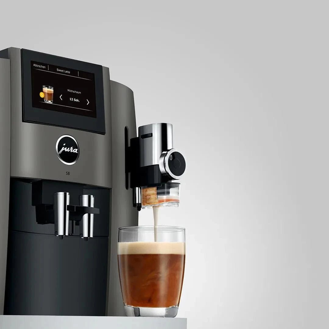 Jura S8 Super Automatic Coffee Machine 15755 (Dark Inox) Super Automatic Espresso Machine Jura