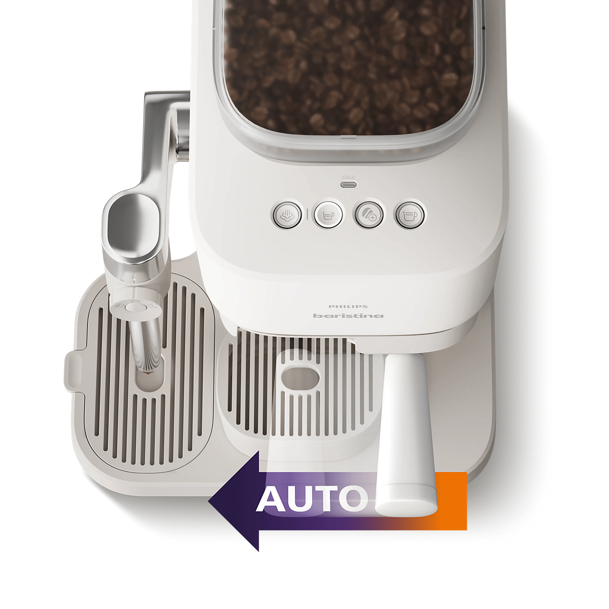 Philips Baristina Latte Semi-Automatic Espresso Machine BAR400/00 (White) Philips