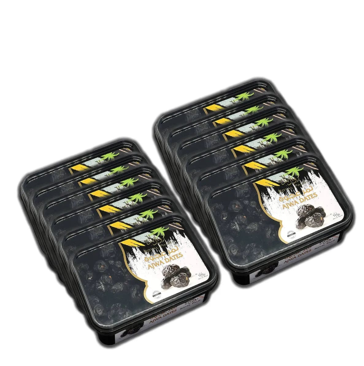 Royal Palm Al Madina Ajwa Dates - Premium Quality 454 g Bulk Value Pack(12 pack) Snacks & Treats Royal Palm