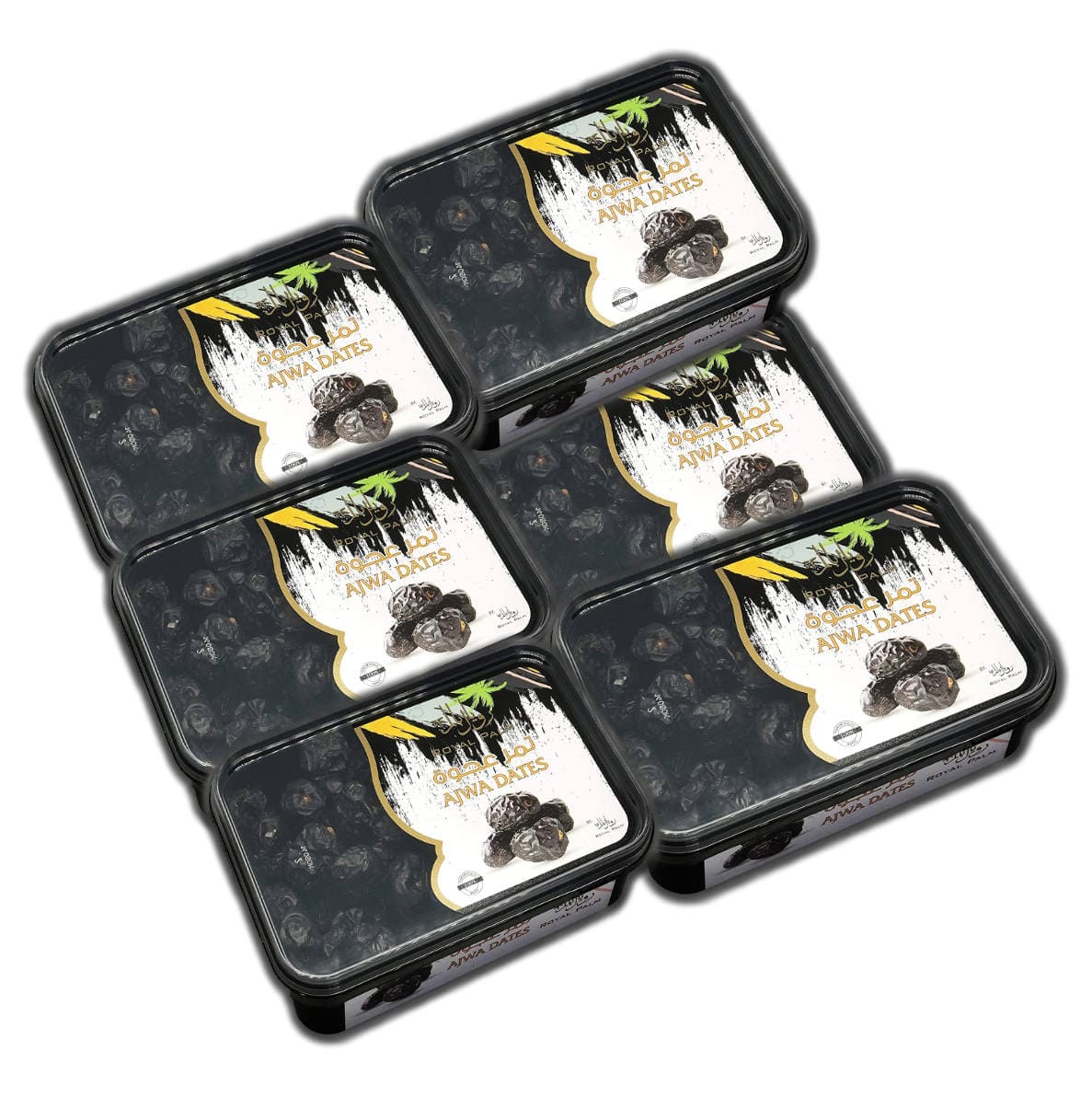 Royal Palm Al Madina Ajwa Dates - Premium Quality 454 g Bulk Value Pack(6 pack) Snacks & Treats Royal Palm