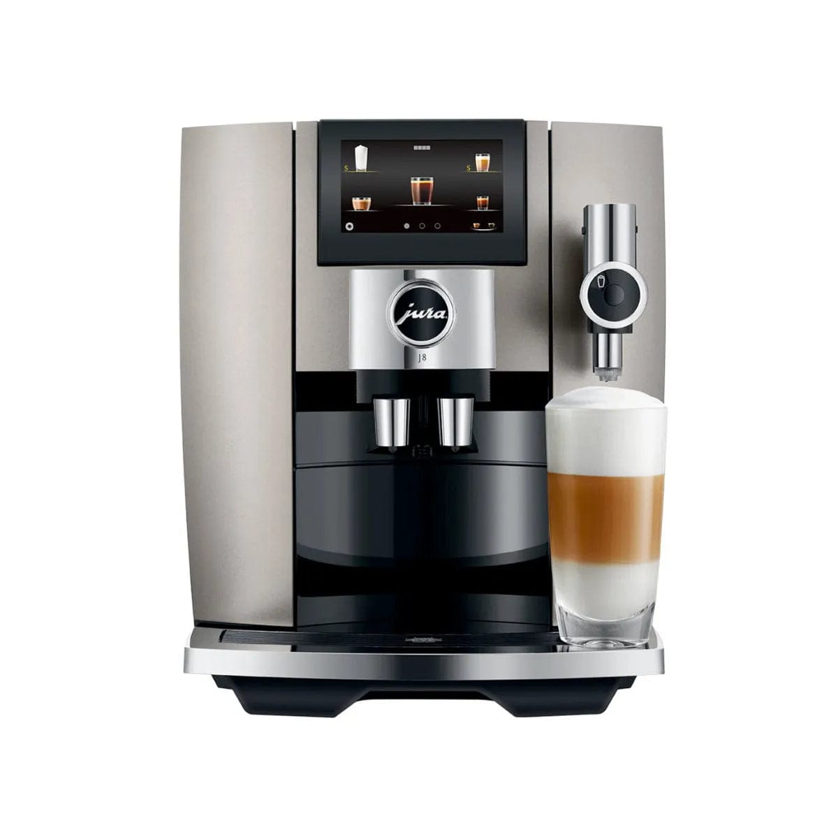 Jura J8 Super Automatic Coffee Machine 15555 Midnight Silver Super Automatic Espresso Machine Jura