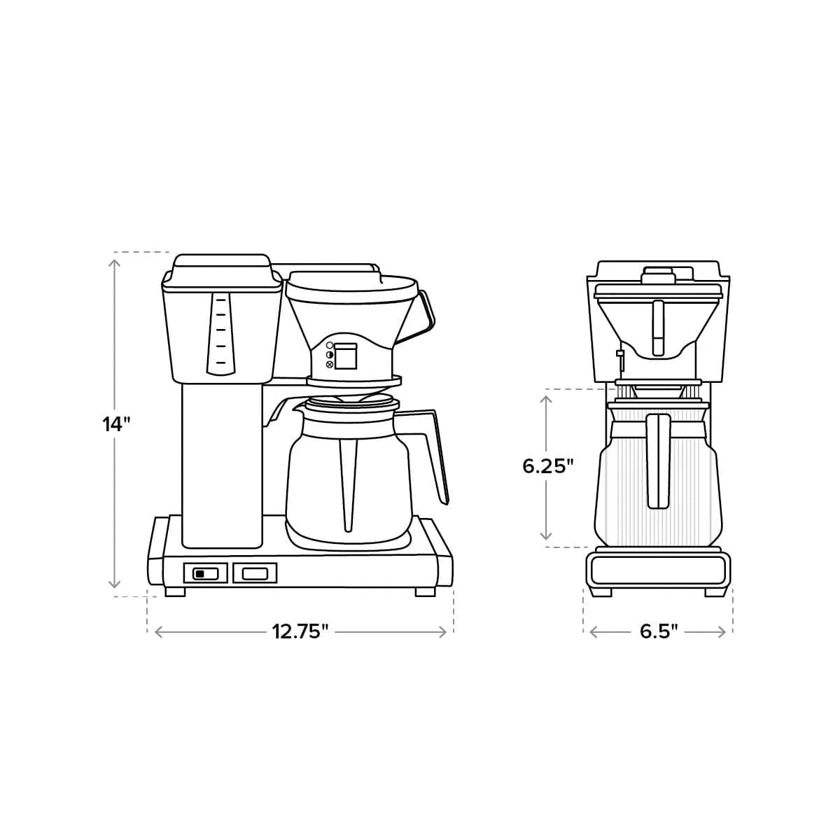 Technivorm Moccamaster KB Glass Carafe Brewer 59691 (Brushed Silver) Drip Coffee Maker Moccamaster