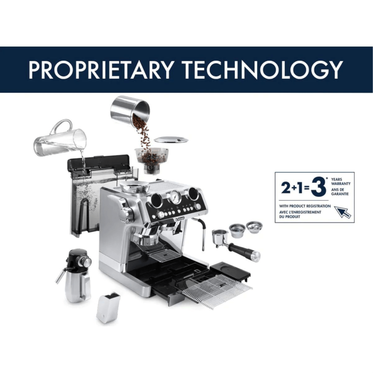 De'Longhi La Specialista Maestro Espresso Machine with LatteCrema EC9665M (Silver) Espresso Machine DeLonghi