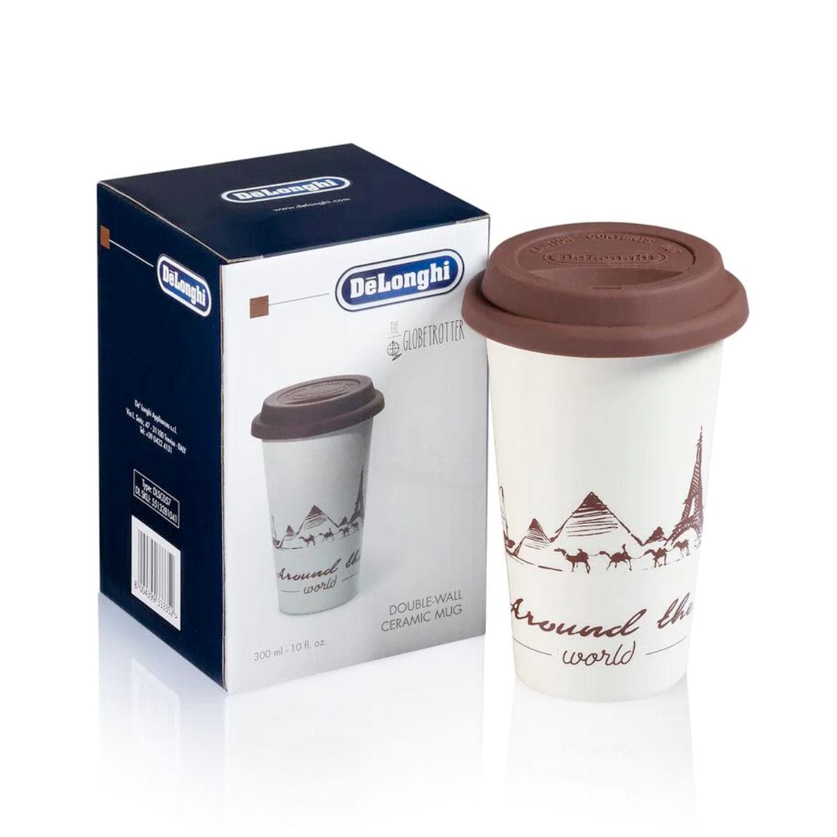 De'Longhi Double Walled Ceramic Thermal Mug (The Globetrotter) DLSC057 Kitchenware DeLonghi