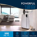 DeLonghi Pinguino Arctic Whisper Portable Air Conditioner, Up To 500 sq. ft. EX360LVYN (White)