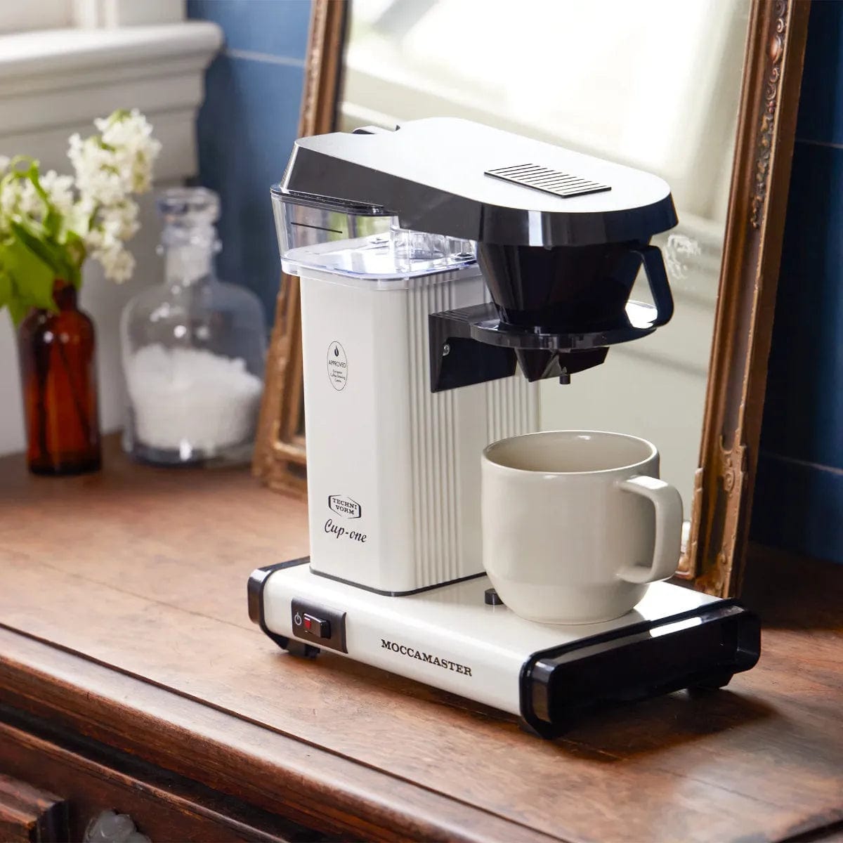 Technivorm Moccamaster Cup-One Single Cup Brewer 69211 (Off-White) Drip Coffee Maker Moccamaster