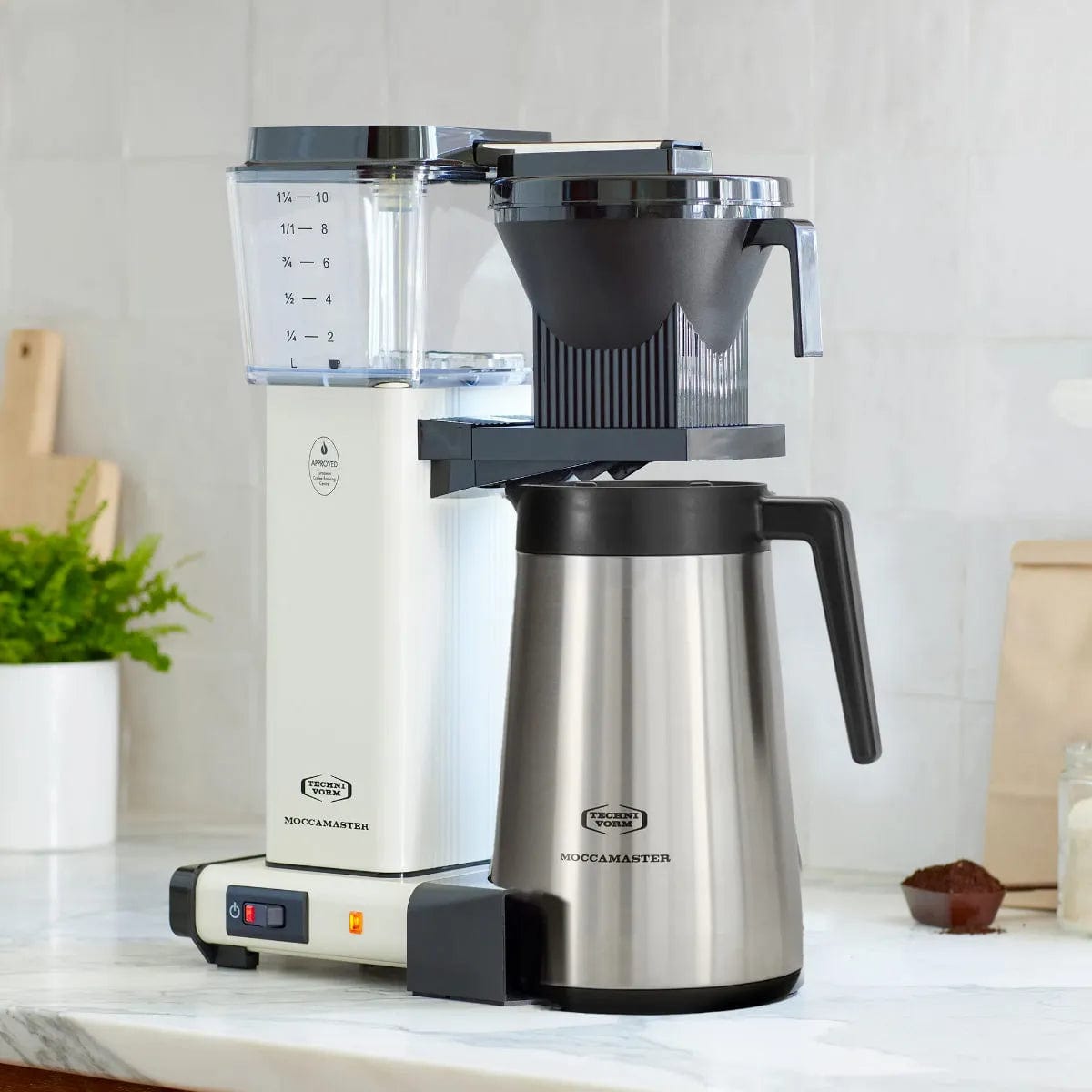 Technivorm Moccamaster KBGT Thermal Carafe Brewer 79318 (Off-White) Drip Coffee Maker Moccamaster