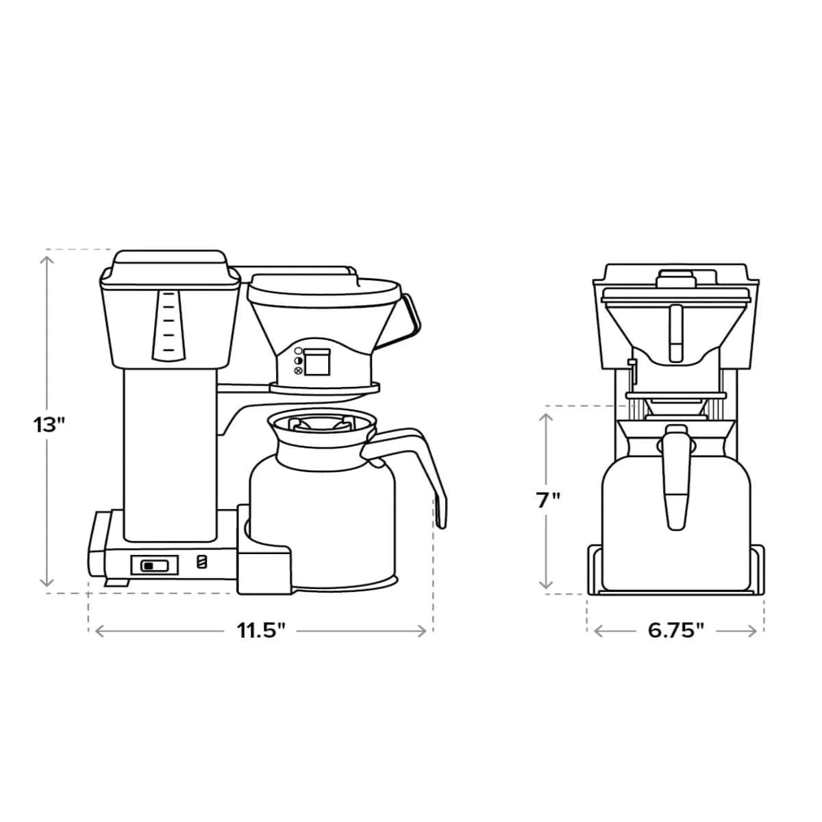 Technivorm Moccamaster KBTS Thermal Carafe Brewer 79212 (Polished Silver) Drip Coffee Maker Moccamaster