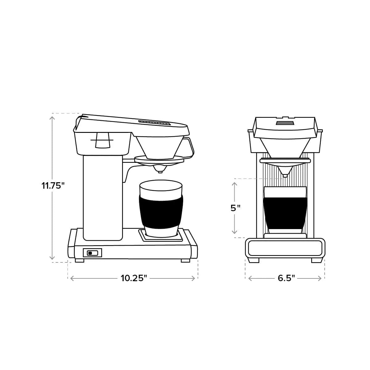 Technivorm Moccamaster Cup-One Single Cup Brewer 69211 (Off-White) Drip Coffee Maker Moccamaster