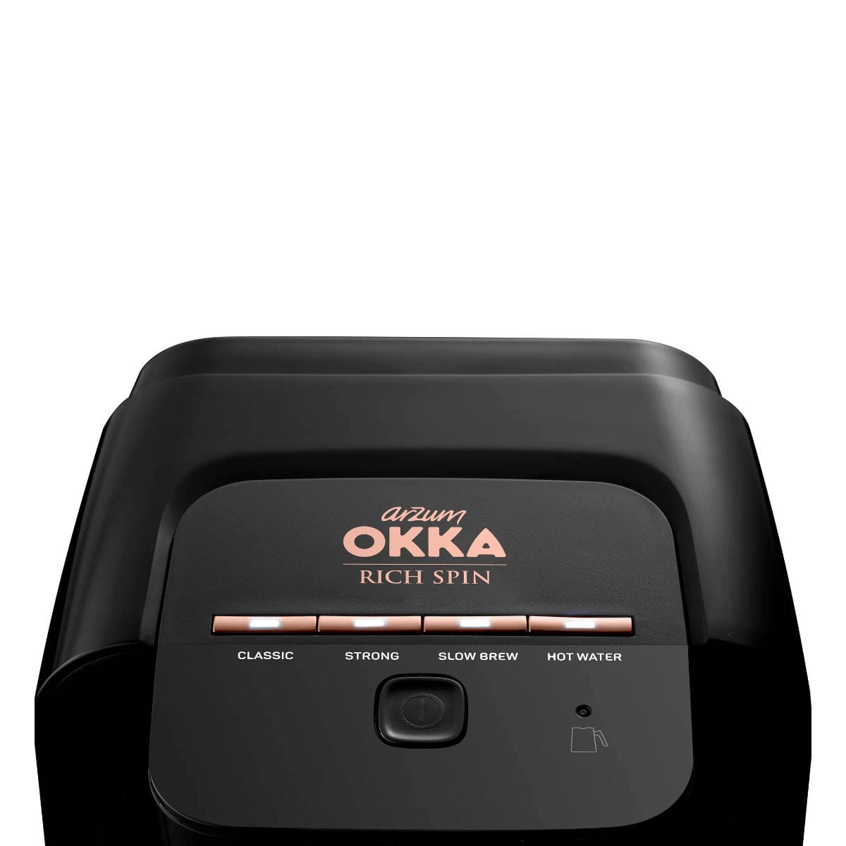 Arzum Okka Rich Automatic Turkish Coffee and Hot Beverage Maker, Velvetiser, 120V, OK0012 (Black/Copper) Turkish Coffee Machine Arzum