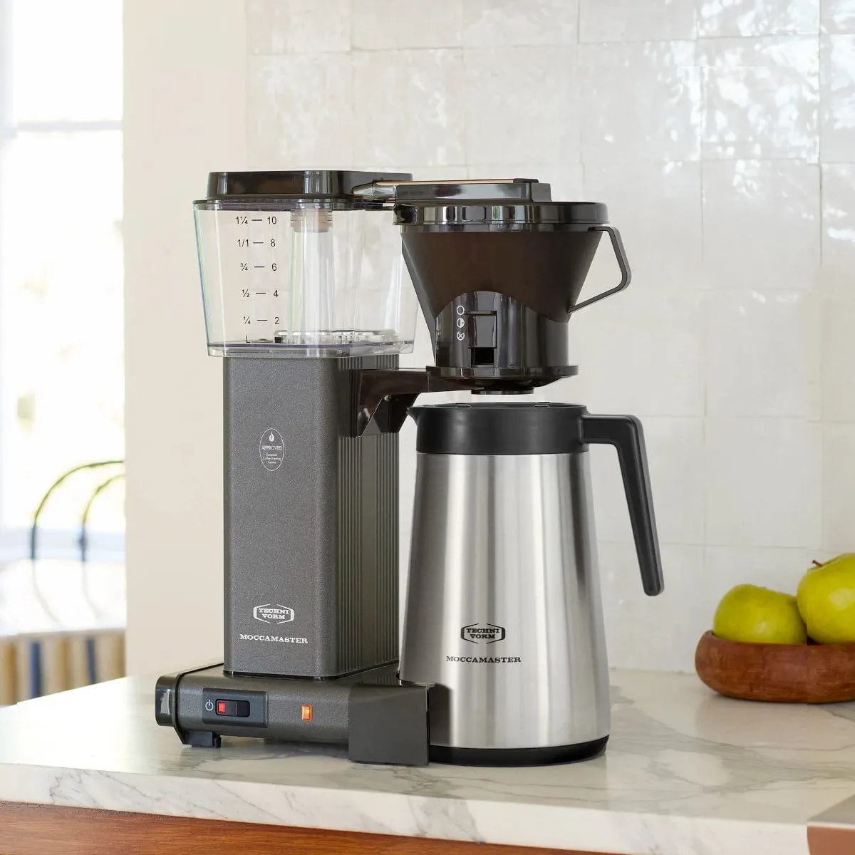 Technivorm Moccamaster KBT Thermal Carafe Brewer 79115 (Stone Grey) Drip Coffee Maker Moccamaster