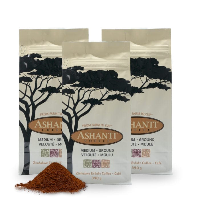 Ashanti Coffee Medium Roast Ground Coffee 3 Pack Bundle Ground Coffee Ashanti Coffee