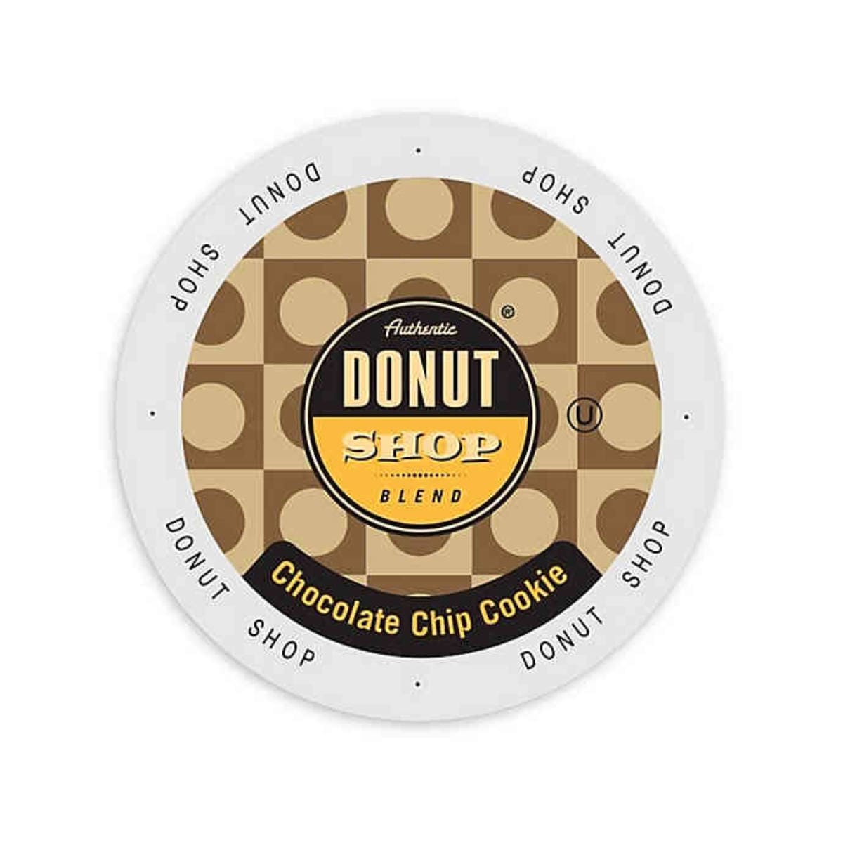 Authentic Donut Shop Chocolate Chip Cookie Single-Serve Coffee Pods (Case of 96) K-Cups Authentic Donut Shop