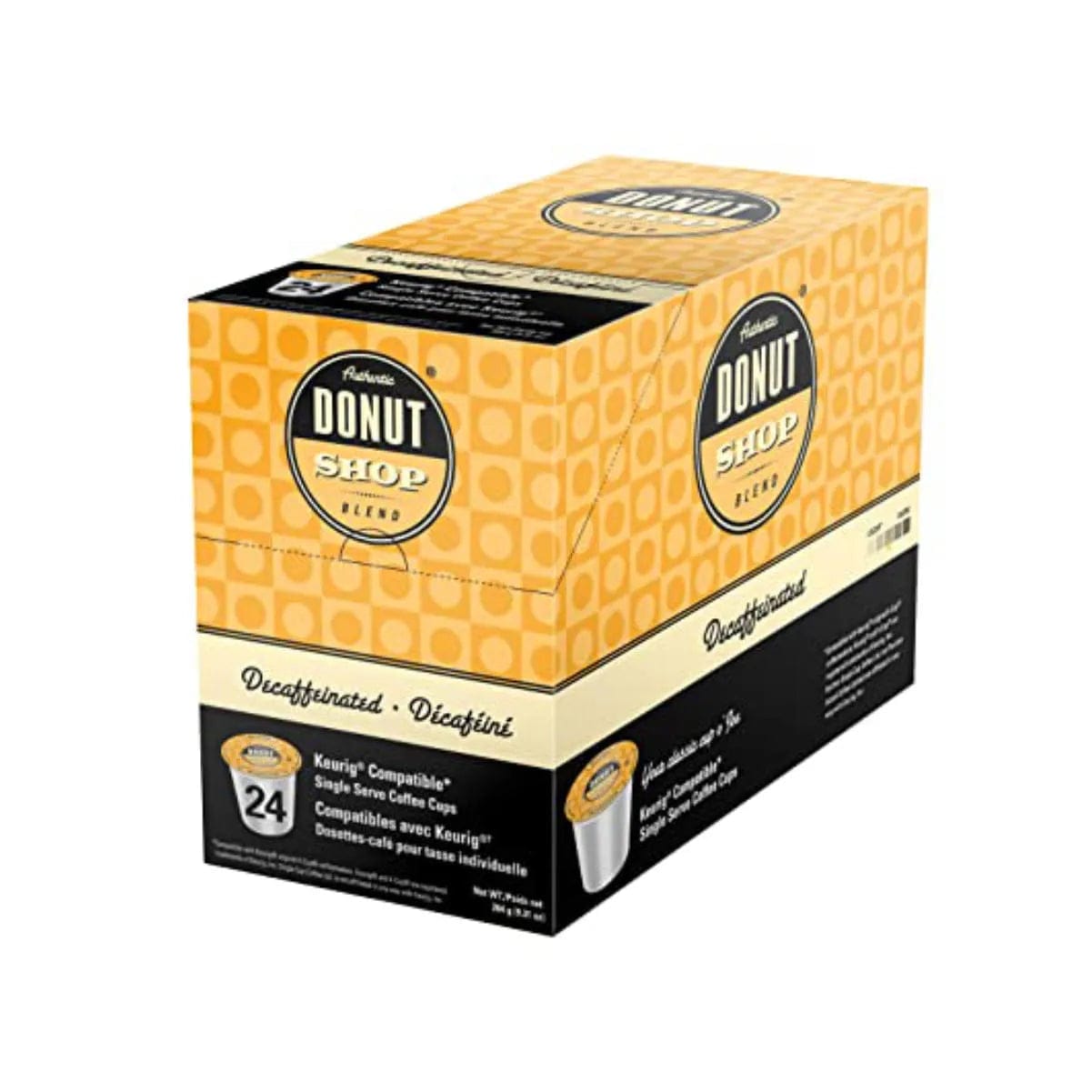 Authentic Donut Shop Decaf Single-Serve Coffee Pods (Box of 24) K-Cups Authentic Donut Shop