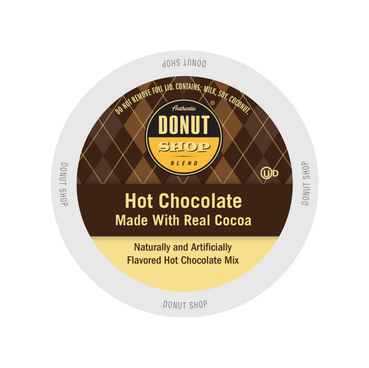 Authentic Donut Shop Hot Chocolate Single-Serve Pods (Box of 24) K-Cups Authentic Donut Shop