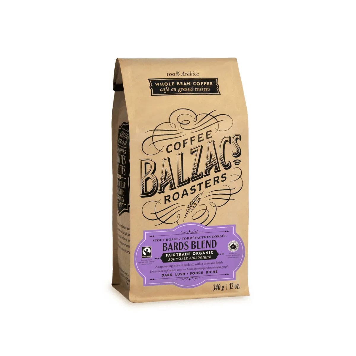 Balzac's Fair Trade Bards Blend Organic Whole Bean Coffee (0.75 lb) Whole Bean Coffee Balzac's