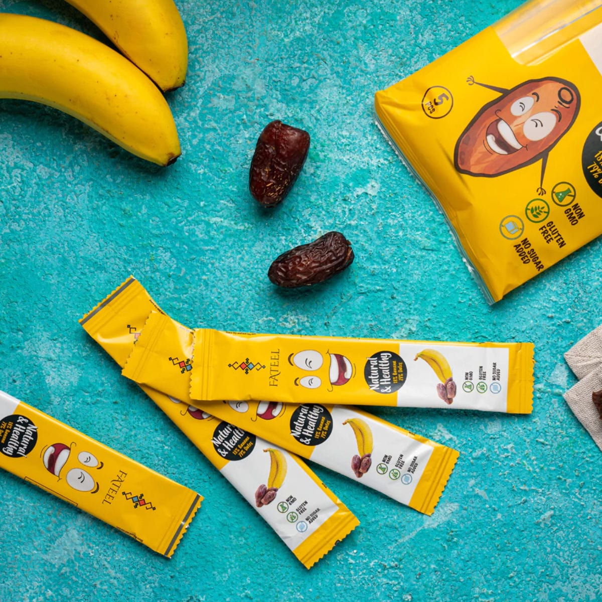 Fateel Healthy Fruit Bar Dates & Banana - 6 bags Snacks & Treats Fateel